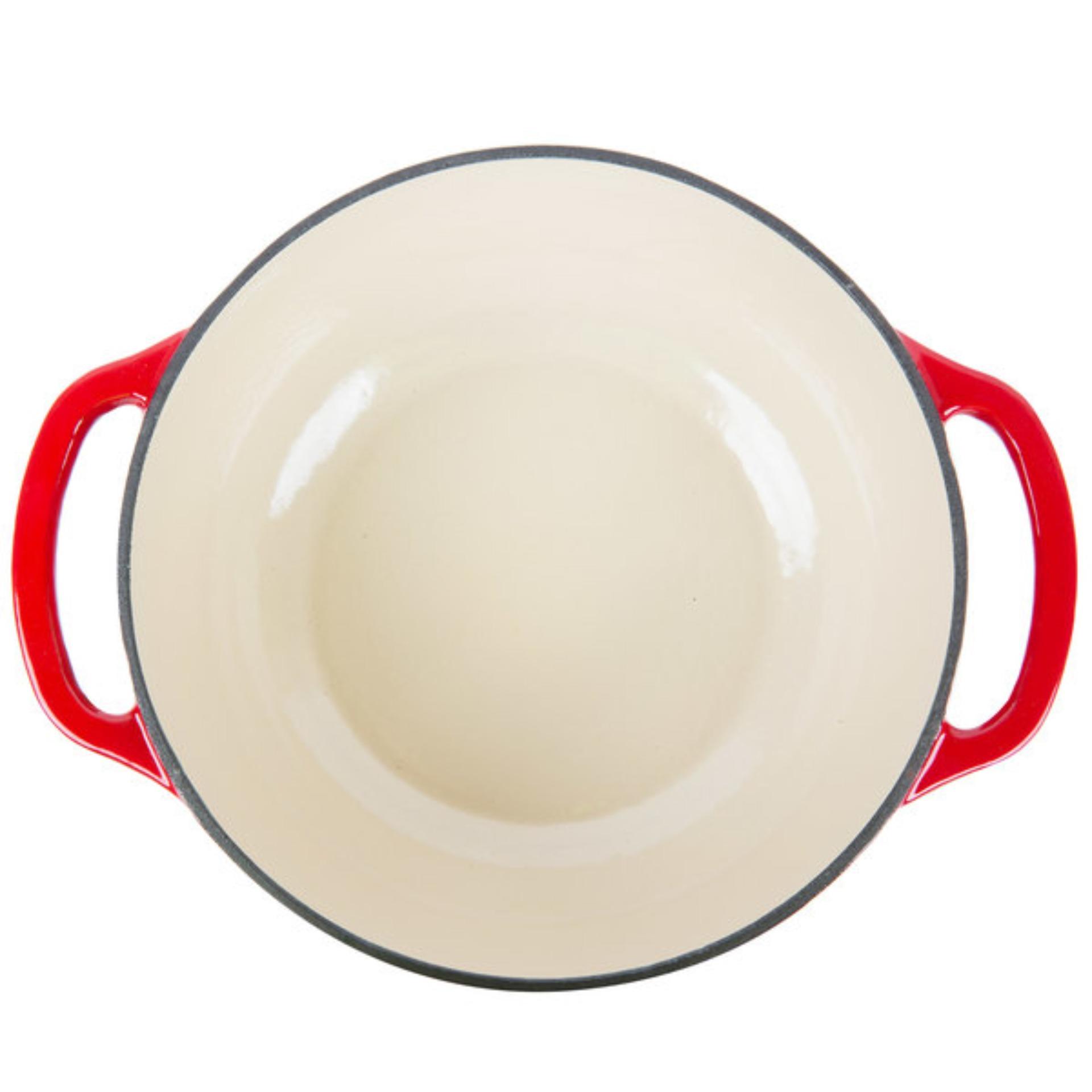 Lodge - Nồi gang phủ men màu đỏ - 4.35L