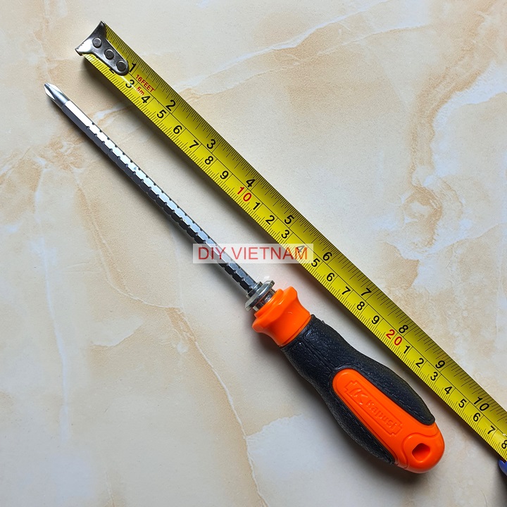 Tuốc nơ vít nhiều nấc hãng Kapusi Japan có 2 đầu 2 cạnh 4 cạnh chiều dài tối đa 25cm - tua vít đổi đầu nhiều nấc thay đổi chiều dài linh hoạt