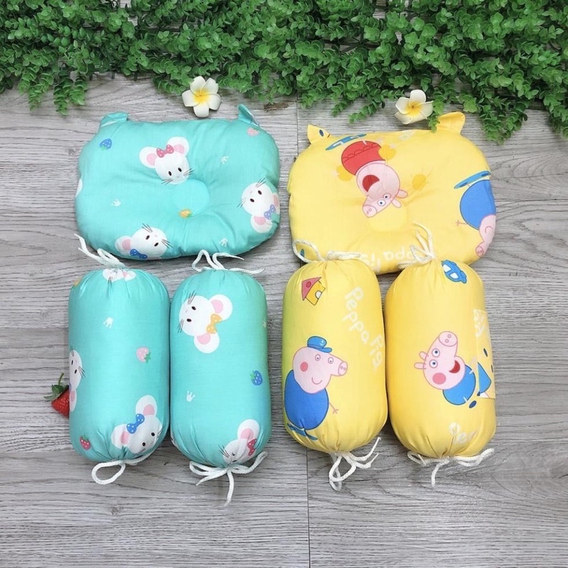 bộ chẹn bông chèn đa năng kèm gối cotton cho bé
