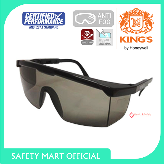 Kính bảo hộ Vuông Thợ Hàn đen Kings KY152 chống văng bắn, chống bụi, chống lóa, bảo vệ mắt