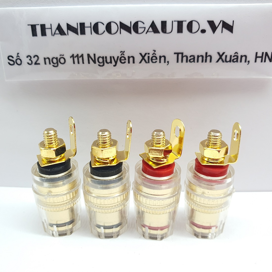 Bộ 04 cái Jack cọc loa gim bắp chuối - Jack Bắp Chuối 4mm Bằng Đồng Cao Cấp