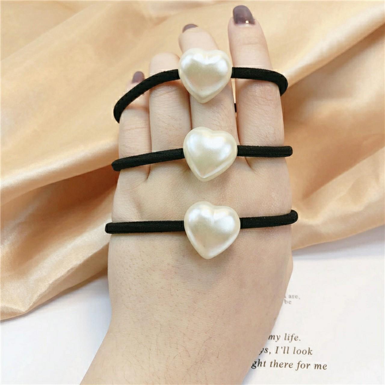 CỘT TÓC 01 THUN - CỘT TÓC TIM - CỘT CHÙM PHA LÊ
