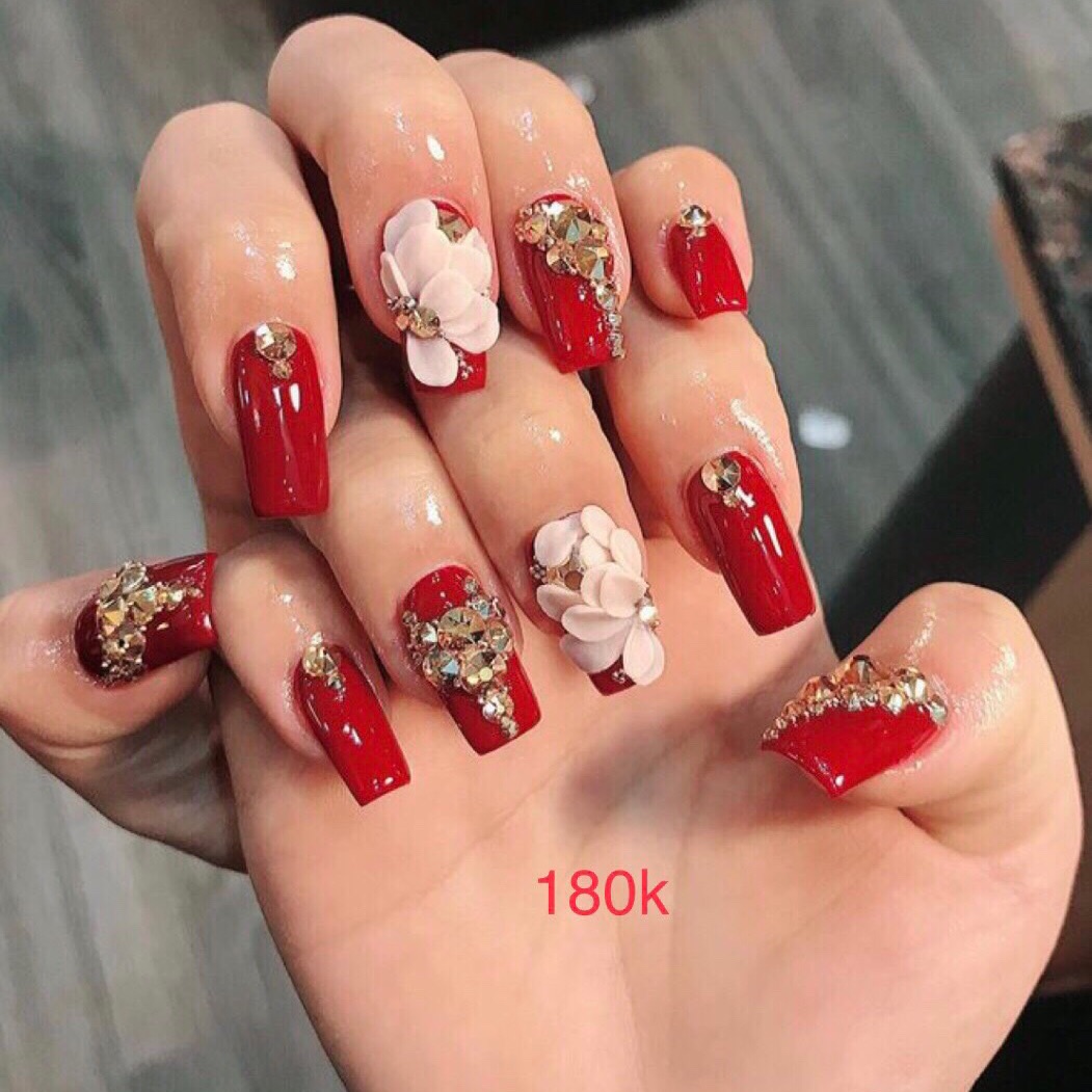 Móng up thiết kế - nail giả thiết kế-24 móng đủ size kèm keo