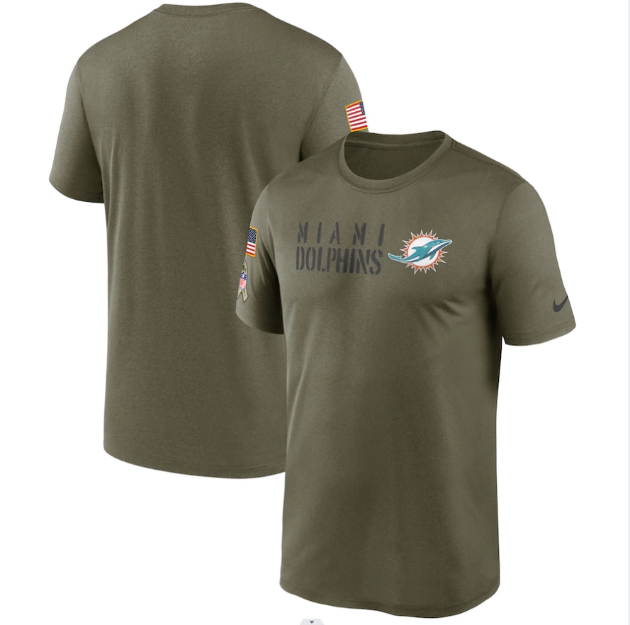 Dolphins Miami Dolphins short sleeve T-shirt Salute to the Service Team t-shirts