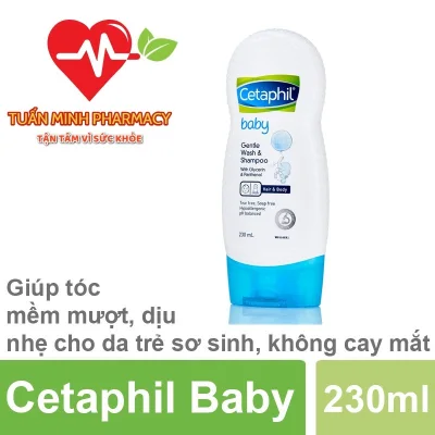 Sữa tắm gội Cetaphil 230ml Baby Gentle wash shampoo