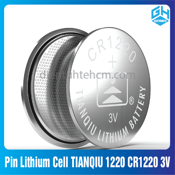 Pin Lithium Cell TIANQIU 1220 CR1220 3V (Trong vỉ)