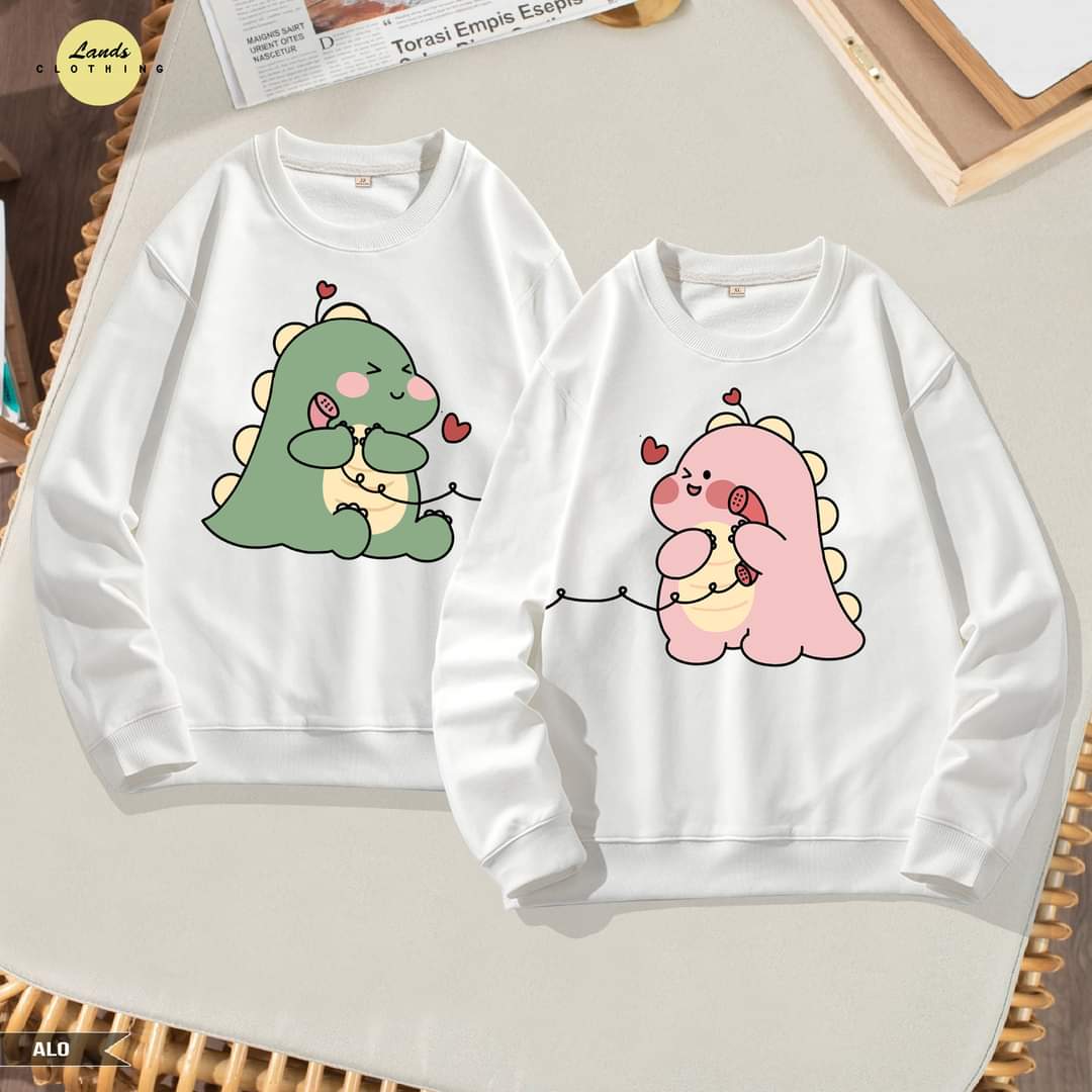 [FREESHIP] ÁO SWEATER ĐÔI IN HÌNH CUTE