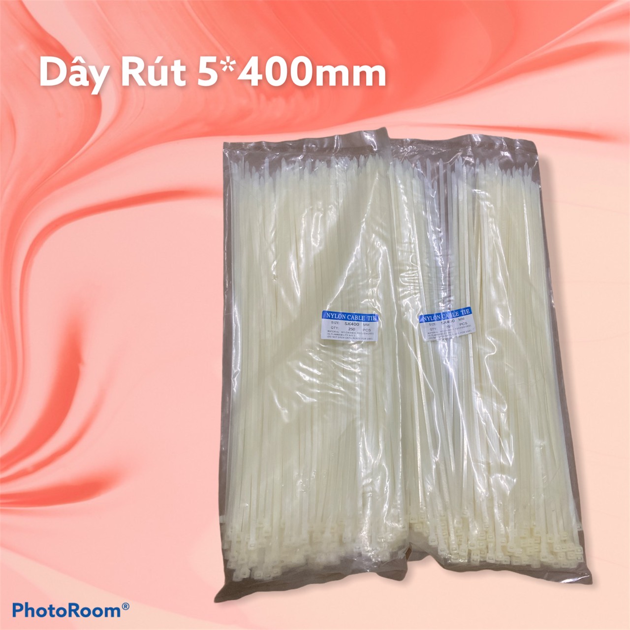 Dây rút nhựa 5*400mm ( ĐÓNG GÓI 1 BỊCH GỒM 250 SỢI DÂY RÚT )