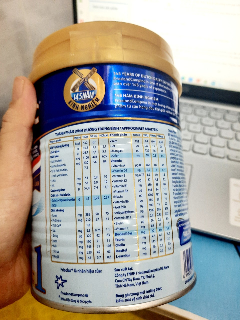 Sữa bột Frisolac Gold 1 - 400g HSD 2-2025