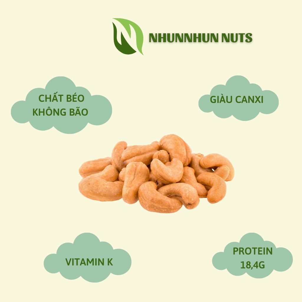 Hạt điều,hạt điều rang muối vỡ còn vỏ lụa hũ 500gr