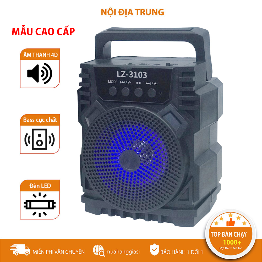 - máy tốt giá rẻ] loa bluetooth mini xách tay lz-3103 - nghe nhạc ấm ,to không rè - loa bluetooth xách tay mini - loa bluetooth mini lz-3103 - bảo hành 1 đổi 1