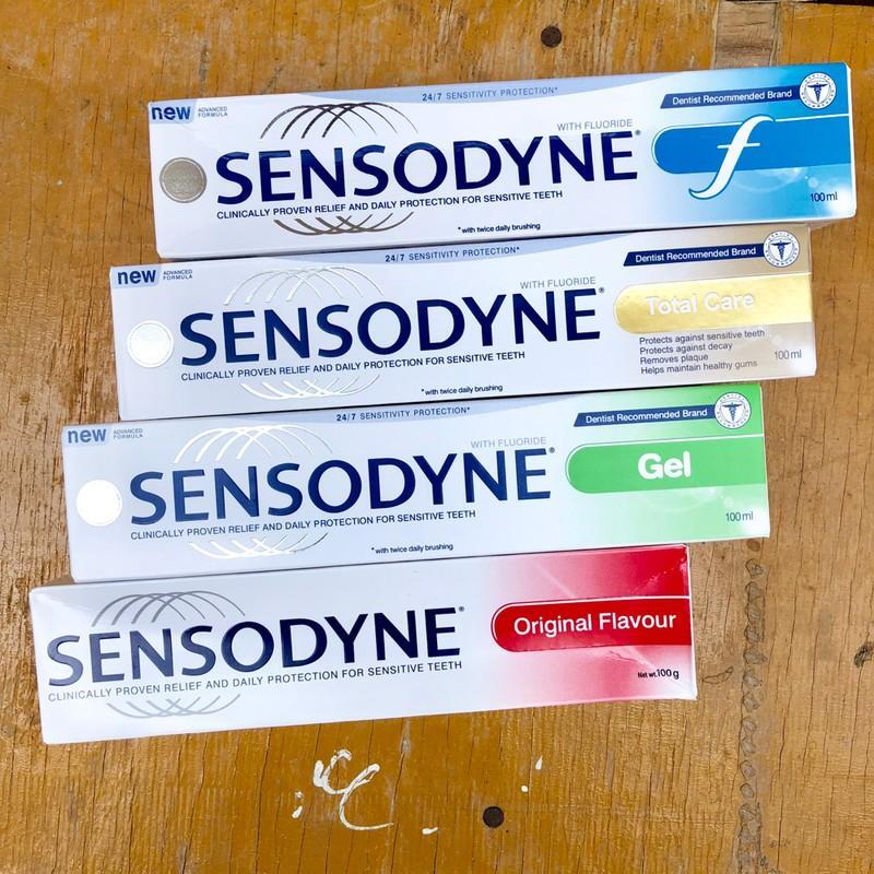 [Freeshipmax] Kem đánh răng Sensodyne Giảm ê buốt Ngừa sâu răng giúp trắng răng 100ml Hàng Thái Lan