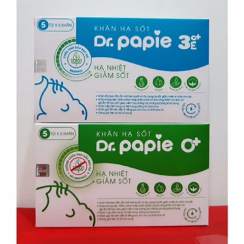KHĂN LAU HẠ SỐT THẢO DƯỢC Dr.Papie