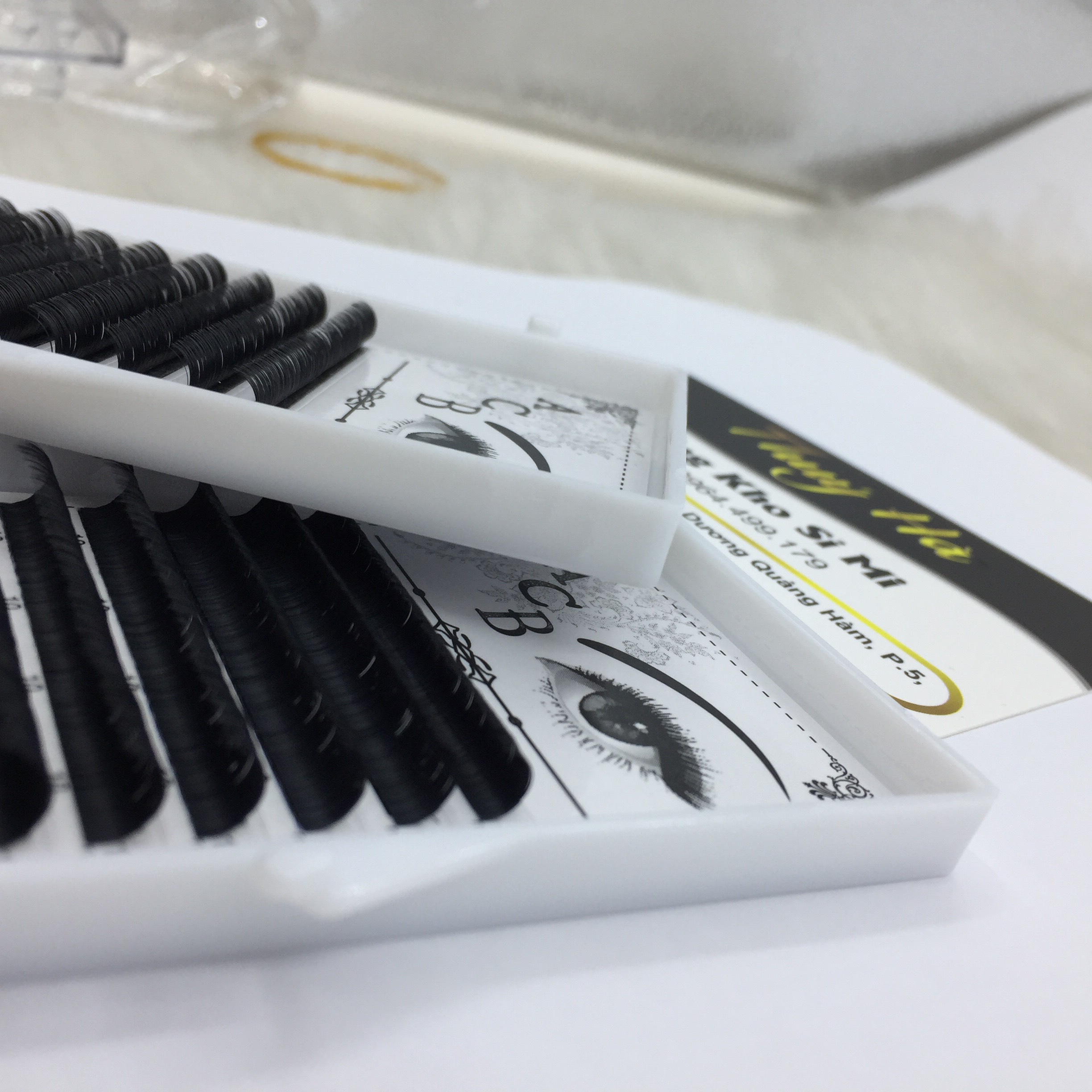 Mi flat mix size dày 0.15 sieu mềm siêu đen - dụng cụ nối mi - thúy hà eyelash
