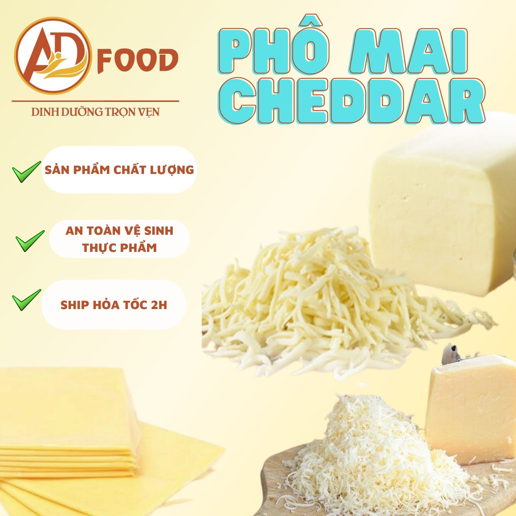 100gr phô mai cheddar thơm ngon
