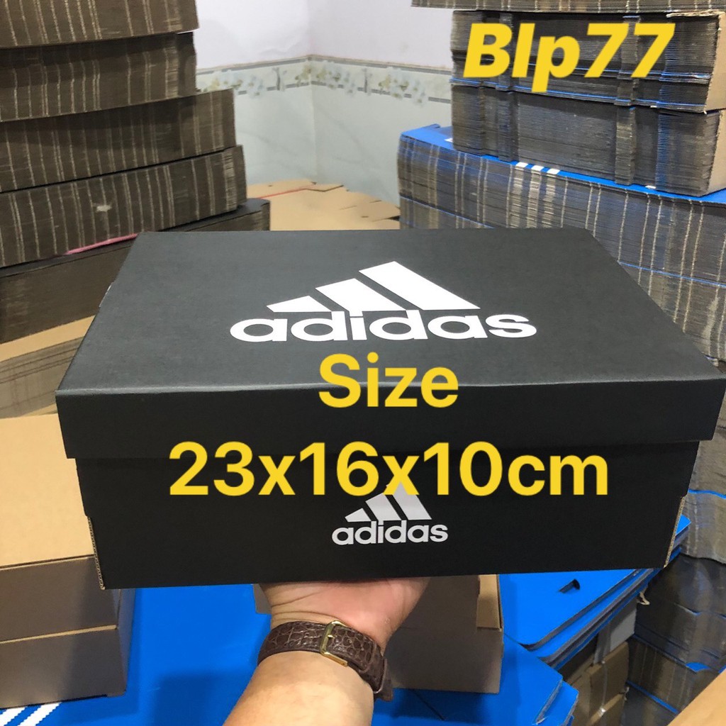 20 hộp giày adidas size 23x16x10cm đựng giày trẻ em màu đen