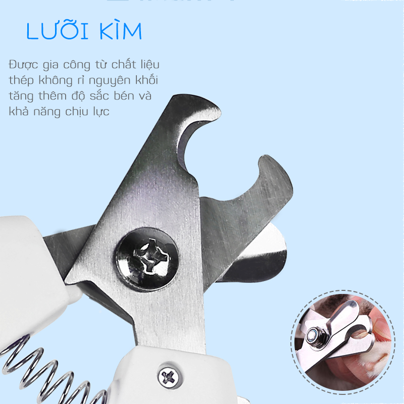 Kìm cắt móng chó mèo - Kìm cắt móng thú cưng - Tặng dũa móng (Size 15.5*6.5cm)