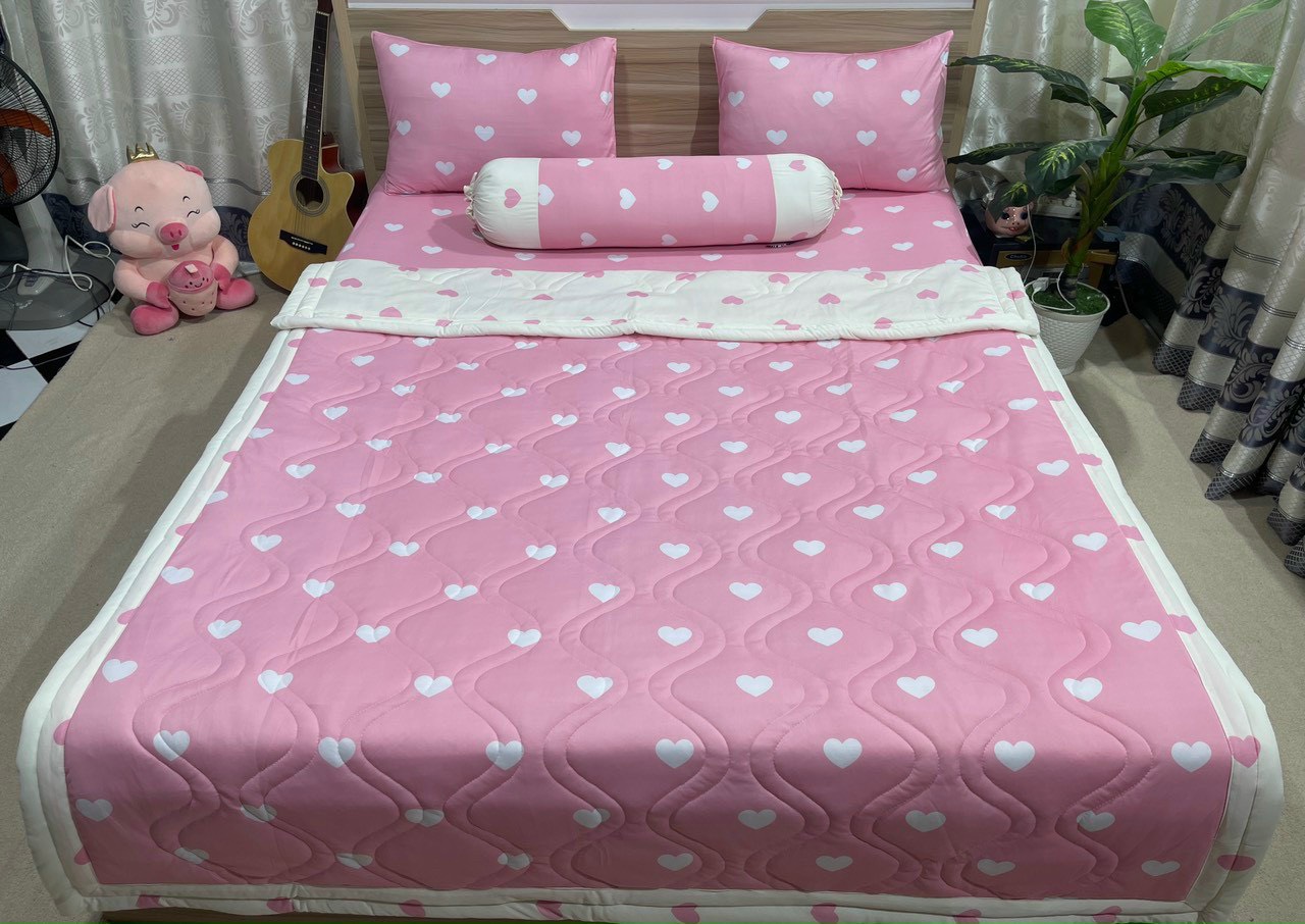 Bộ drap ga thun Hàn Quốc 2M2*2M(nệm 5-15cm) không mền