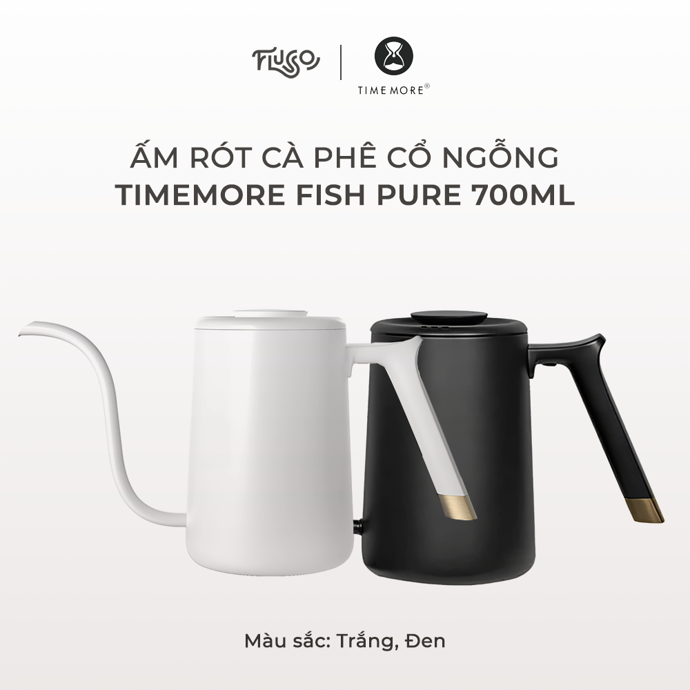 Ấm rót cổ ngỗng Timemore Fish Pure - 700ml