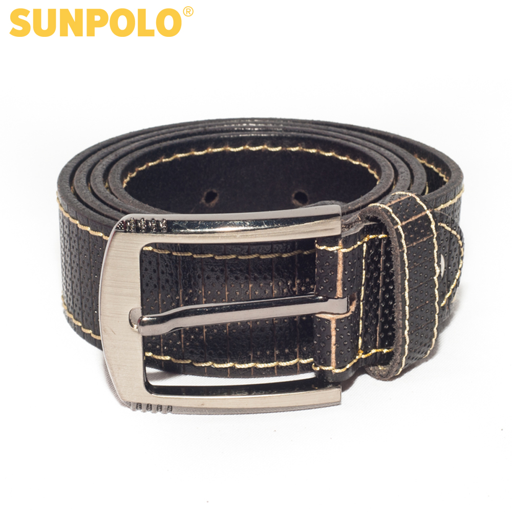 Men genuine leather belt BSMK25 (black, brown, dark brown)