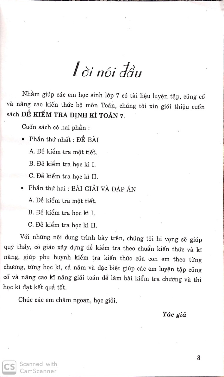 [HCM]Đề kiểm tra định kì Toán 7