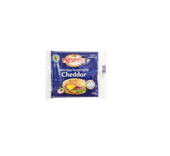 Phô mai cheddar lát hiệu  President 100gr