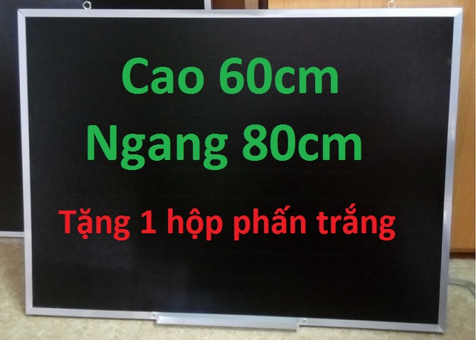 [HCM]Bảng đen viết phấn viền nhôm 60 x 80cm - Treo tường