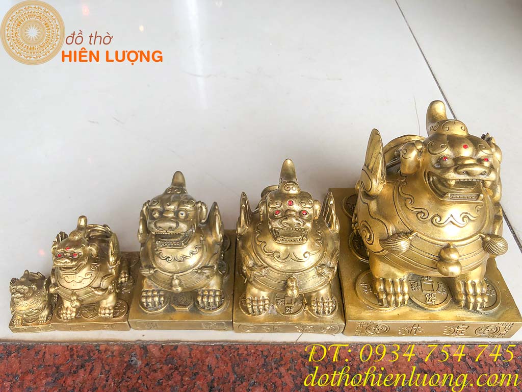 Tỳ Hưu Ngồi Bệ Bằng Đồng Để Két, Bàn Thờ Thần Tài Đủ Các Cỡ