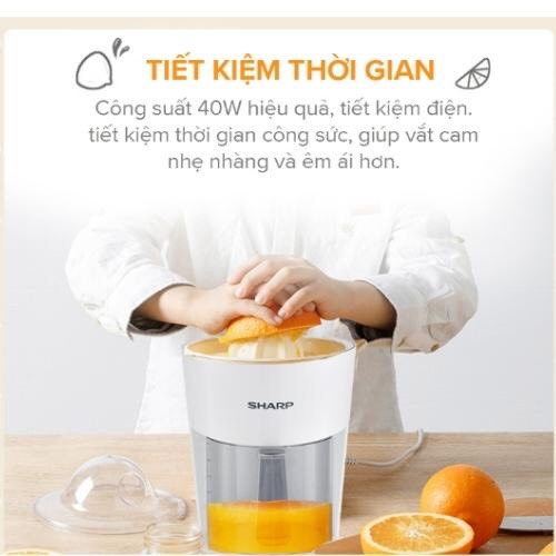 Máy Vắt Cam Sharp EJ-J408-WH (0.85L)- Hàng Chính Hãng