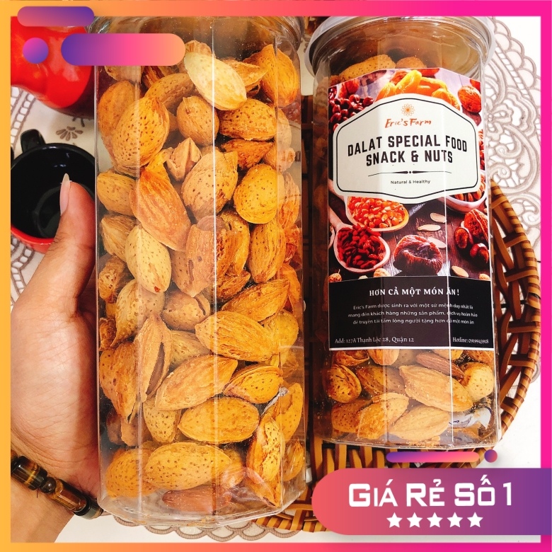 HẠNH NHÂN RANG BƠ 450G [LOẠI ĐẶC BIỆT] - THƠM NGON - BỔ DƯỠNG