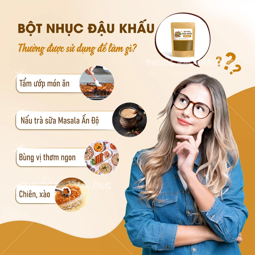 Bột nhục đậu khấu nguyên chất 100g (Bột gia vị nấu ăn)