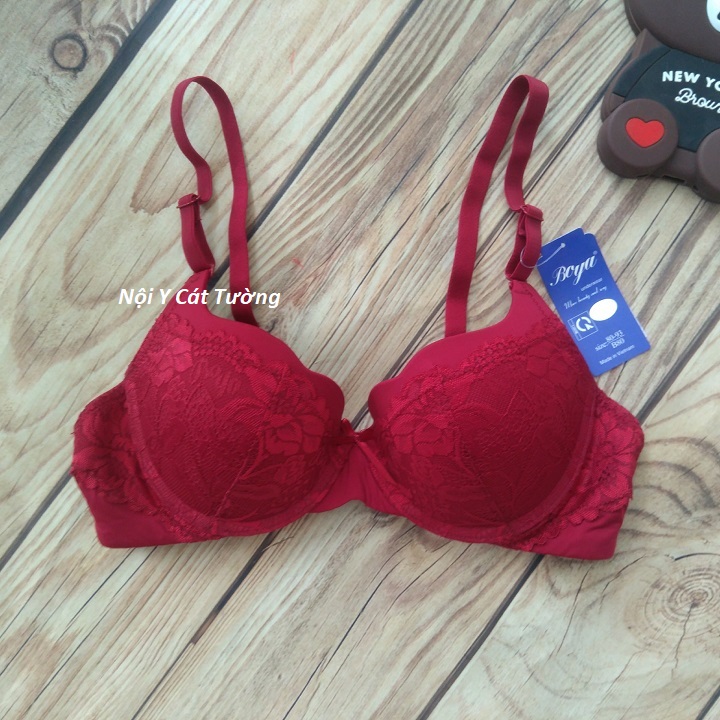 Áo ngực Boya mỏng , mút tim, trơn phối ren