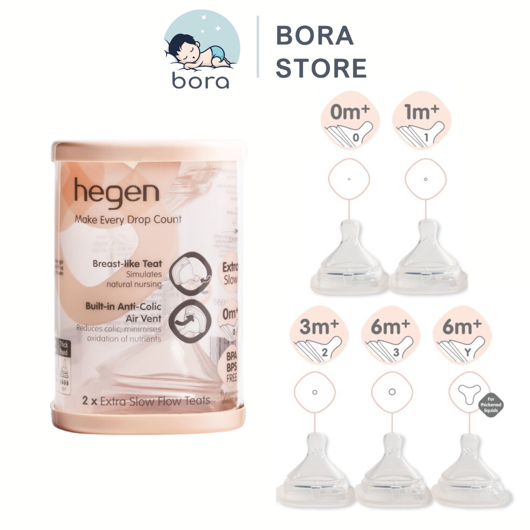 Núm ti bình sữa Hegen cam kết chính hãng