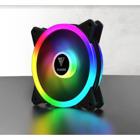 [HCM]Fan Led RGB Control GAMDIAS (Đồng bộ với BỘ Kít 4Fan Led RGB + Hub GAMDIAS M2-1204R)