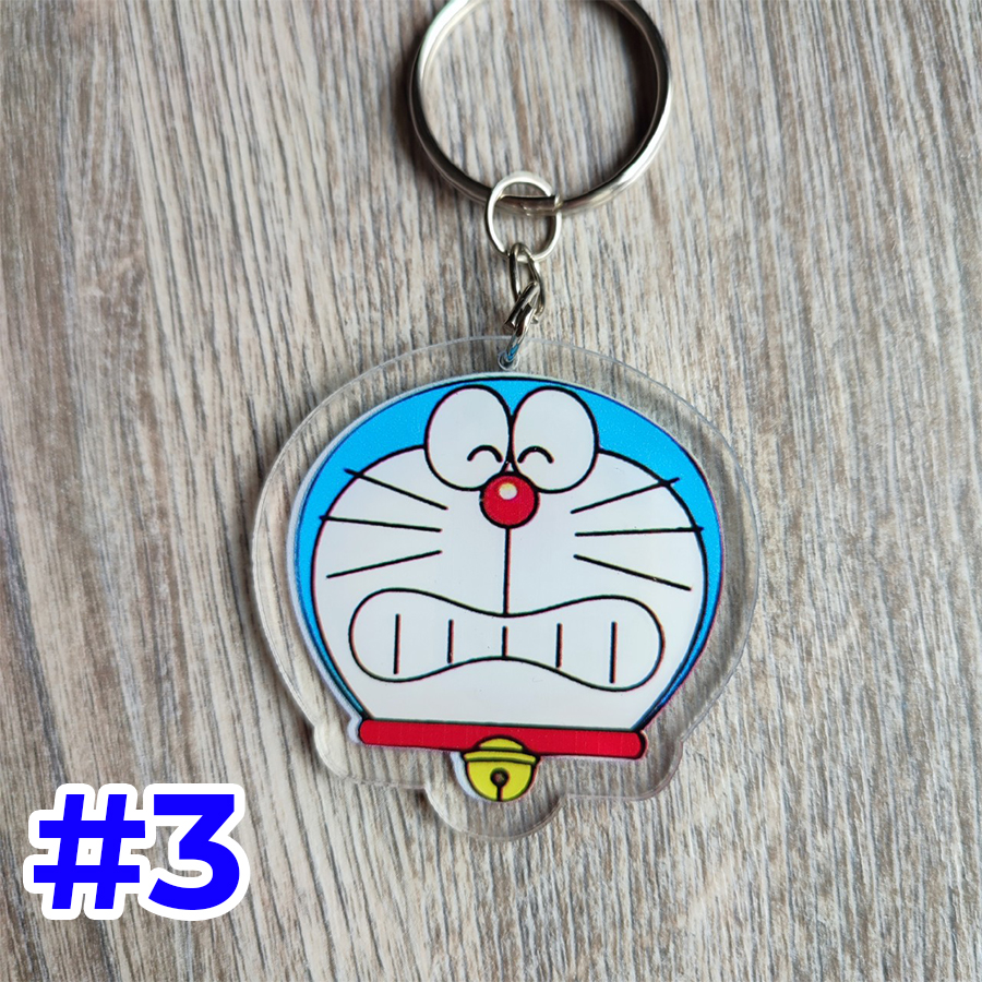 Móc Khóa 2 Mặt Doraemon Doremon Cute Dễ Thương 5x5cm QT0014