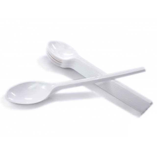 Thìa nhựa đẹp (1 gói 100 thìa)| Disposable plastic spoons