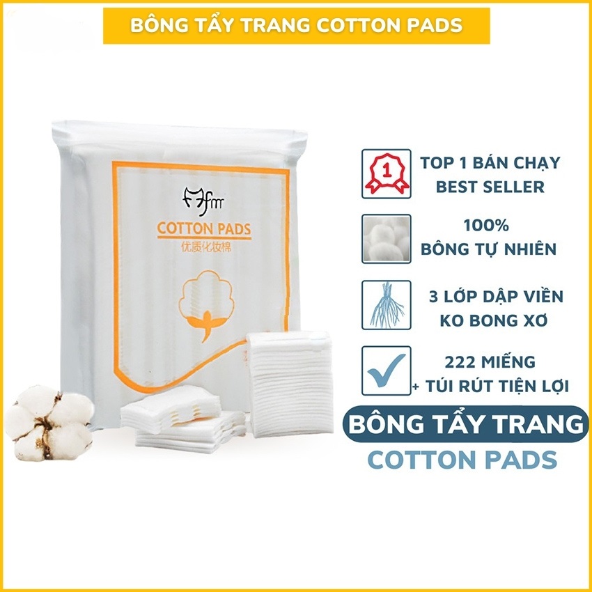(HÀNG HOT) Combo 3 Bịch Bông Tẩy Trang Cotton Pad 222 Miếng