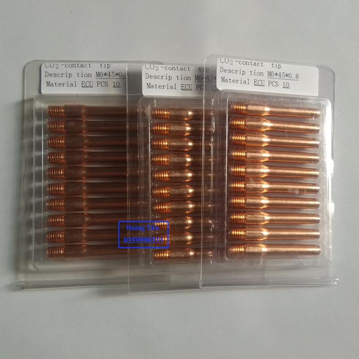 Béc hàn mig 45x0.8-1.0-1.2 vĩ 10 cái