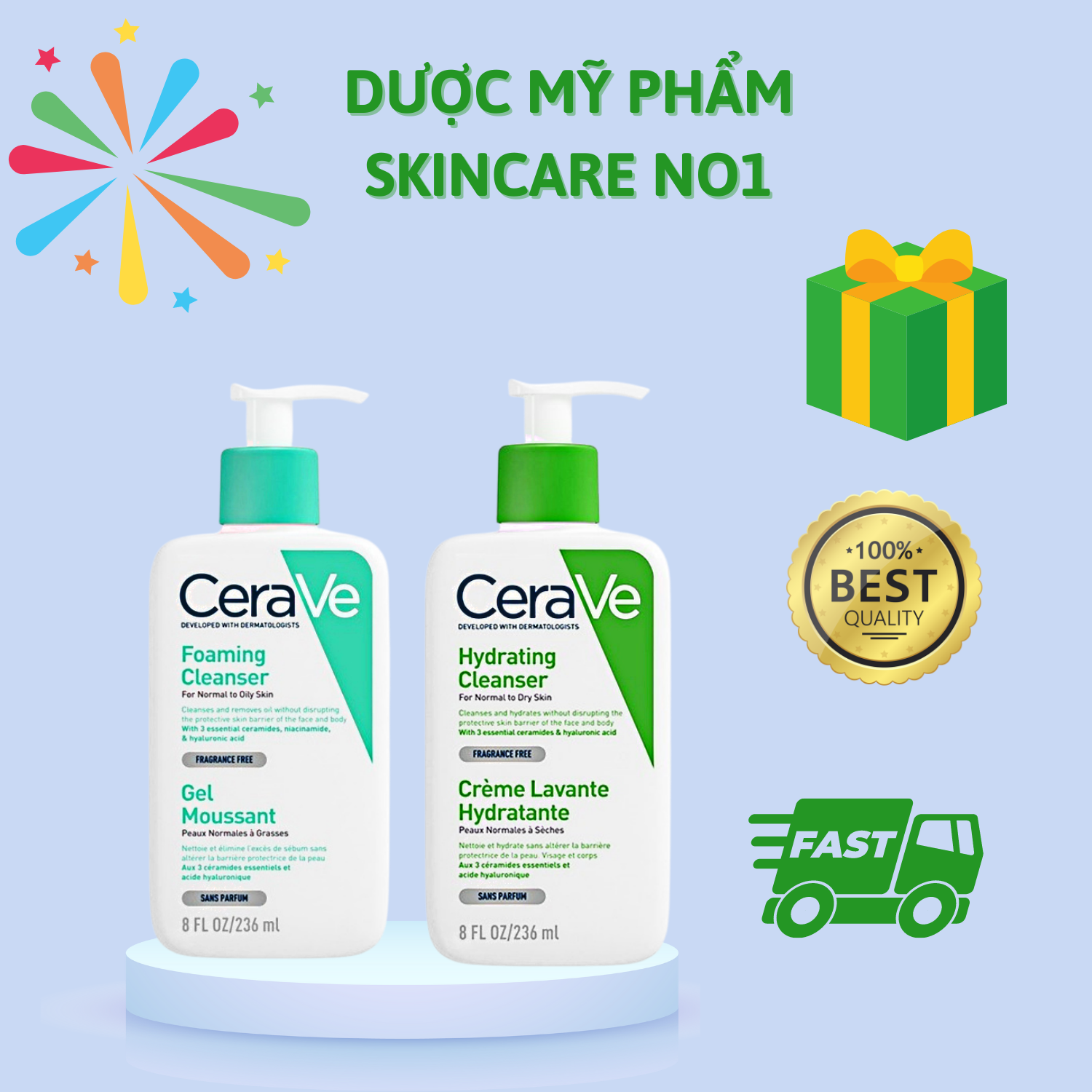 SỮA RỬA MẶT CERAVE DA DẦU NHỜN ( 236 ML )