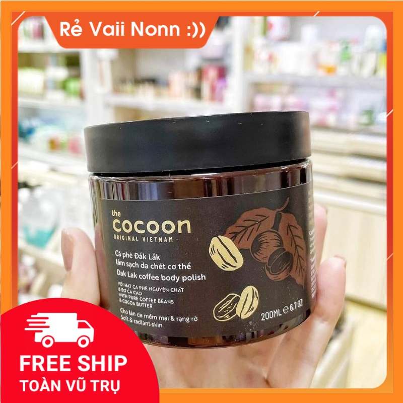 Tẩy tế bào chết cà phê cocoon đắk lắk 200g mềm mịn da , trắng sạch , đều màu da