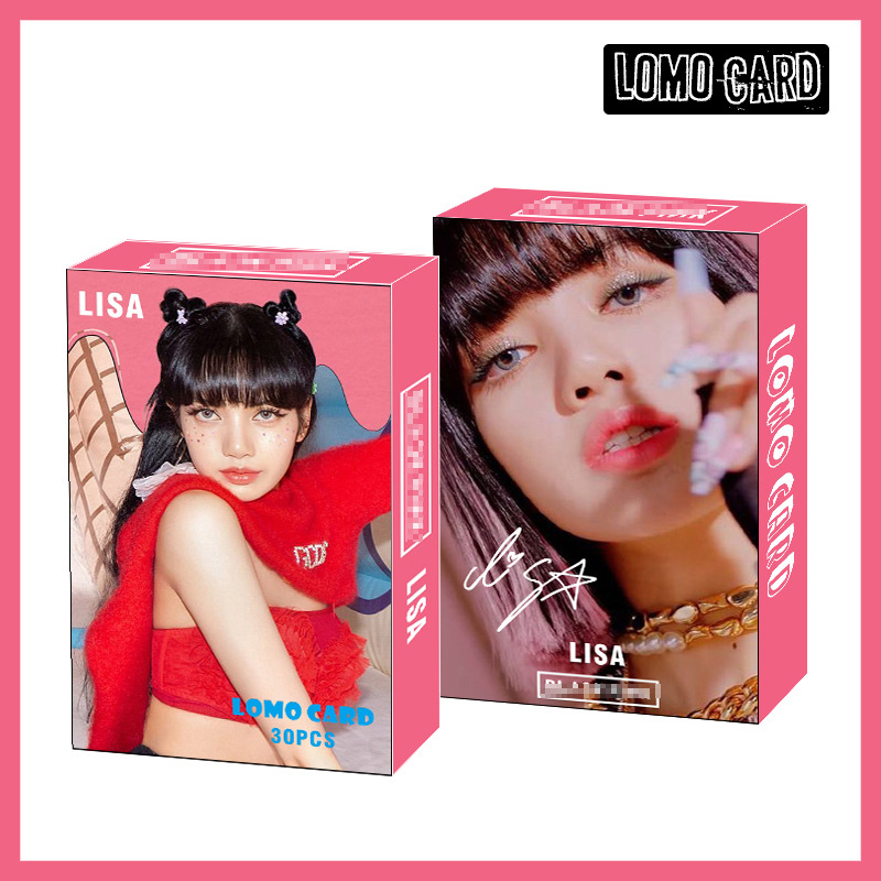韩星周边女团粉墨 rose jennie risoo lisa 照片卡写真珍藏lomo卡