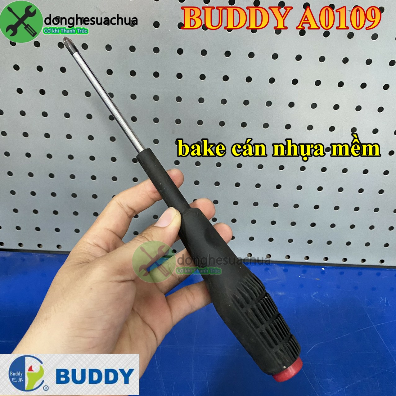 [HCM]Vít bake cán nhựa mềm Buddy A0109 150mm