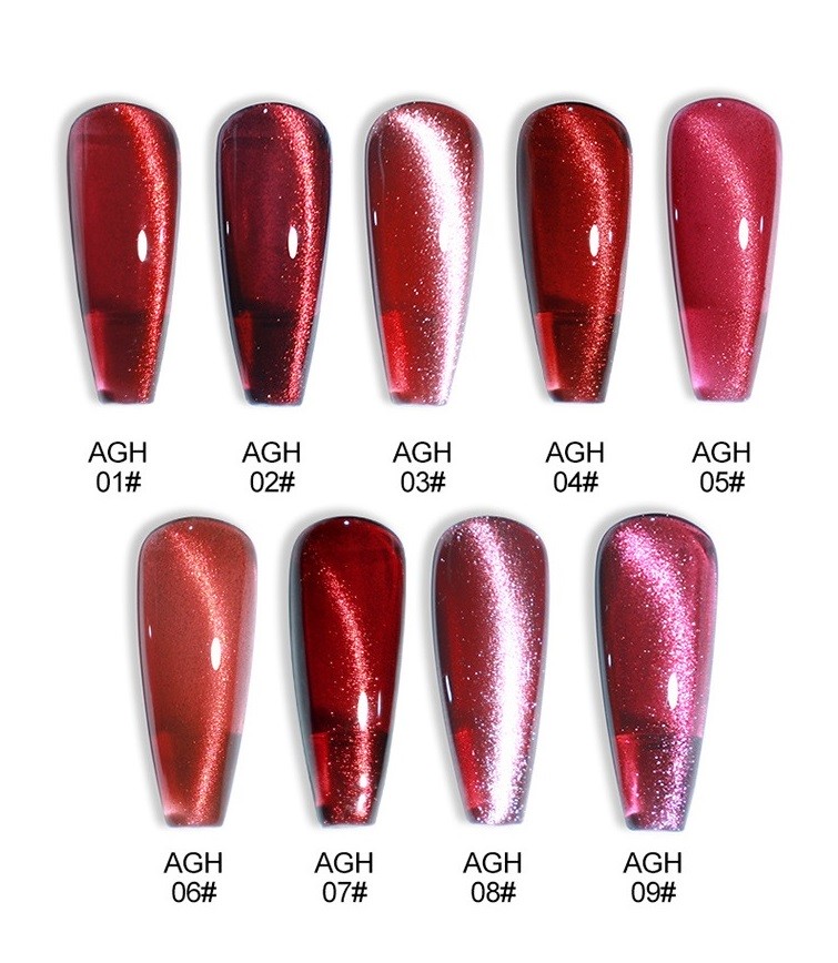 Sơn Gel AS RED | Mắt Mèo 5D RUBY Đỏ Sang Trọng | Mã AGH