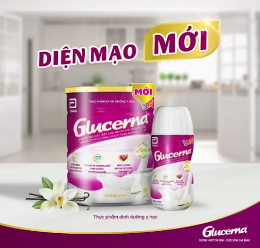 Lon sữa bột Abbott Glucerna Hương Vani 850gram