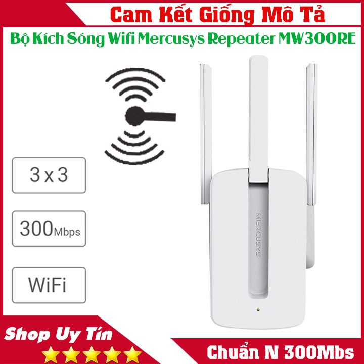 Bộ kích sóng Wifi 300Mbps Mercusys MW300RE