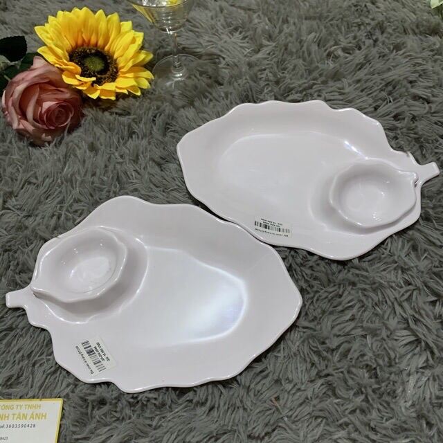 Dĩa Nhựa Fataco Hình Chiếc Lá DTC Đủ Size, Dĩa Đựng Thức Ăn Nhựa Melamine Cao Cấp | MTA-MART