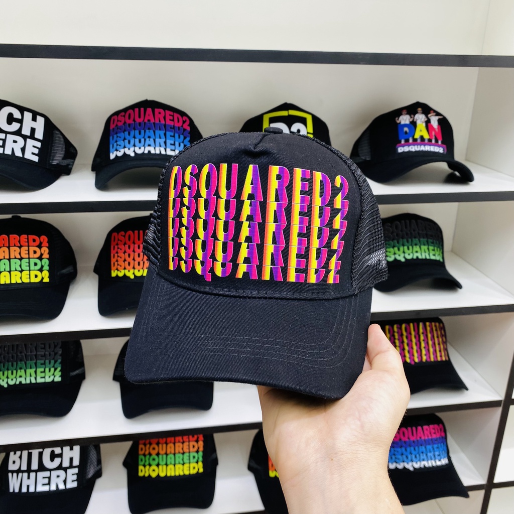 [RẺ VÔ ĐỊCH] Mũ Dsquared dạo phố,tự tin khoe cá tính Vải kaki phối lưới thoáng mát, Nón in phong cách Hàn Quốc,VP285