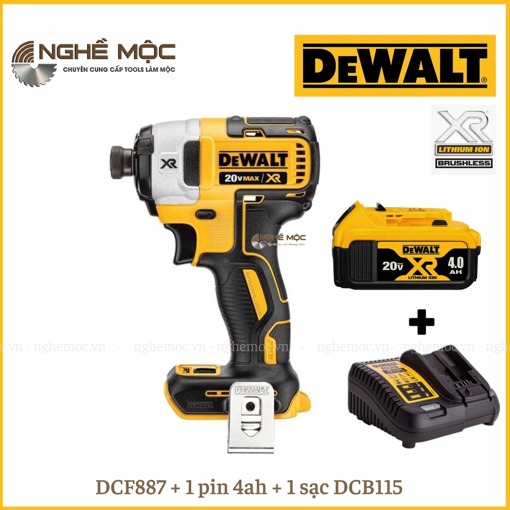 Bộ Máy Bắt Vít Dewalt Dcf887 Chính Hãng Nghề Mộc