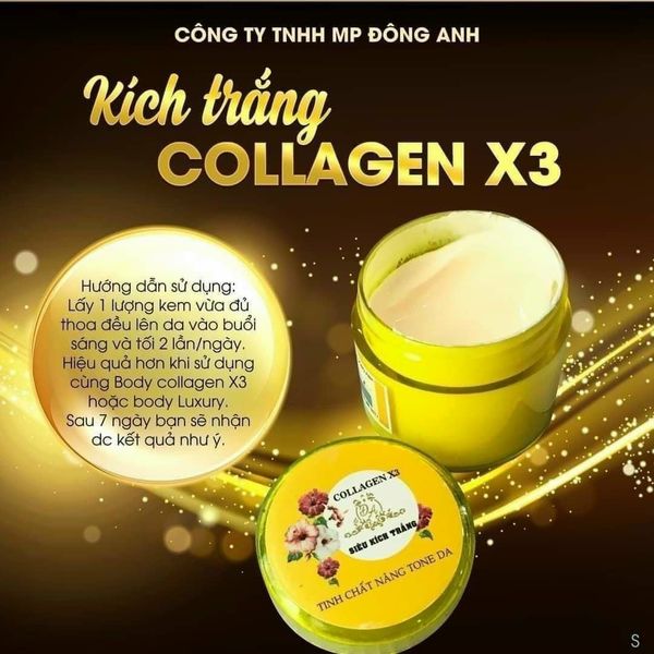 KEM KÍCH TRẮNG COLLAGEN X3
