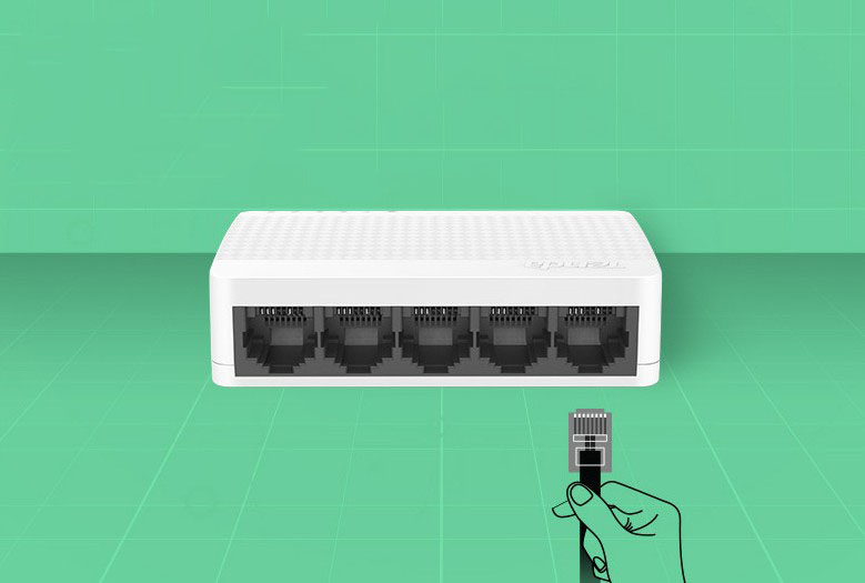 Bộ chia cổng mạng lan switch Tenda S105 5 cổng